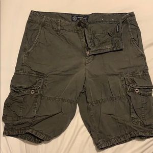 American Eagle charcoal gray cargo shorts